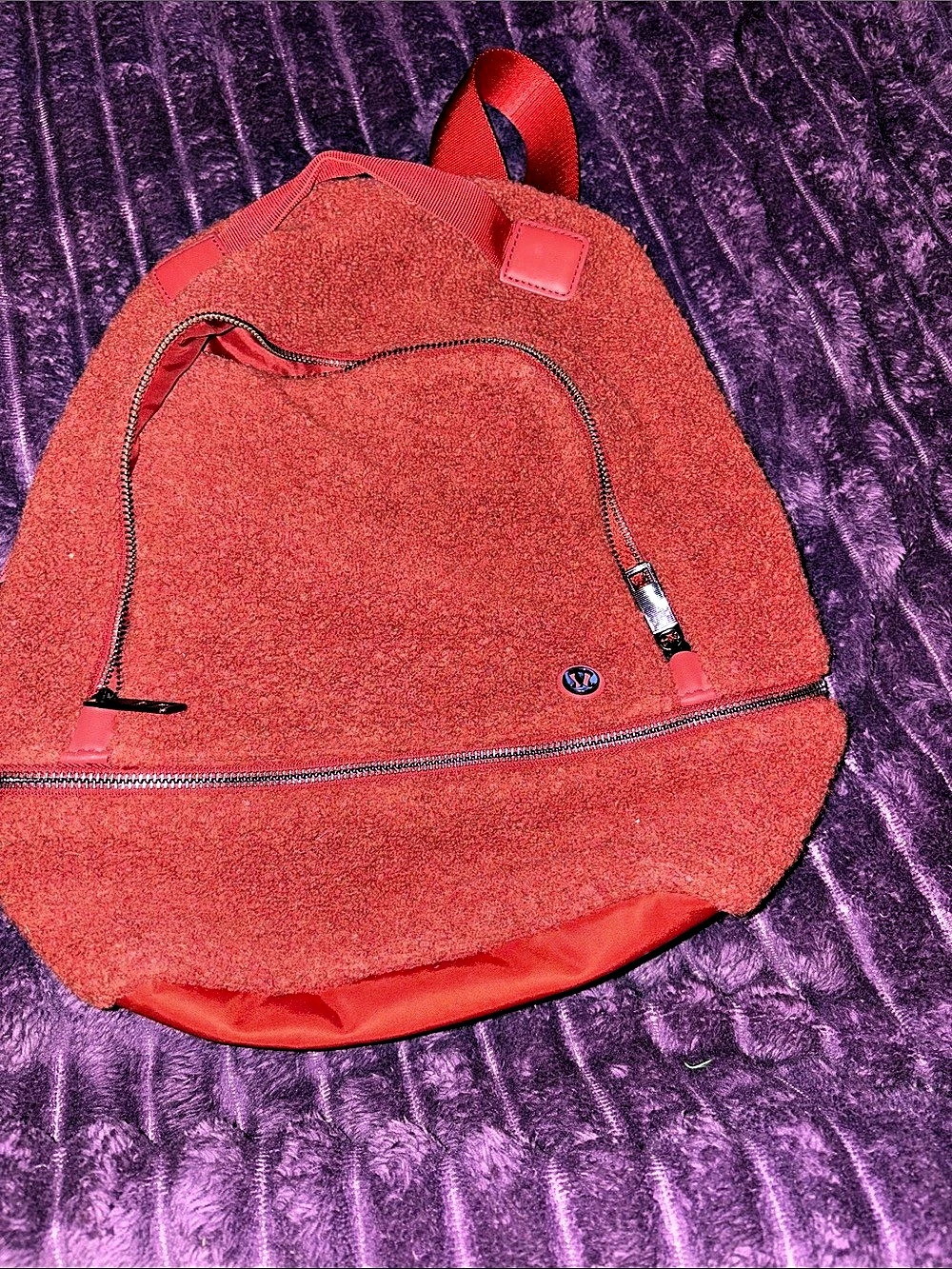 lululemon City Adventurer Backpack Mini *Sherpa Fleece Orange